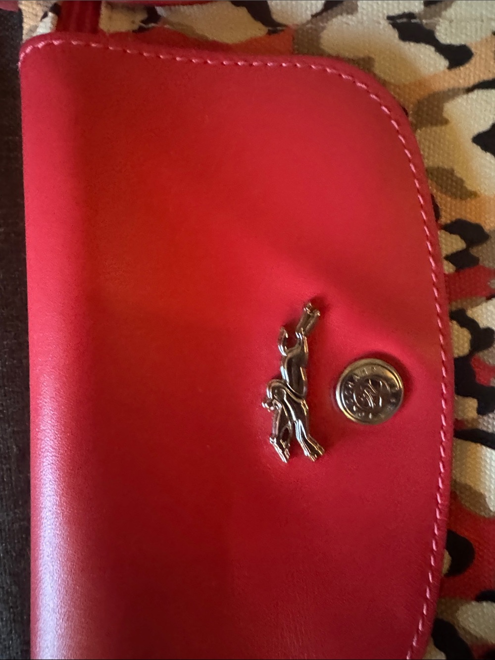 Longchamp pink-Trim Leopard Print Shoulder Bag - Picture 4 of 6